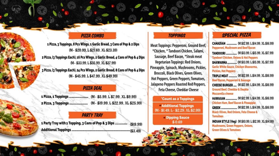 Pizza Menu guelphpizzawings